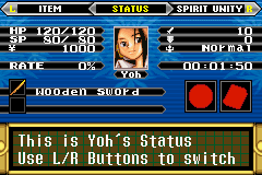 Shaman King Master of Spirits screenshot 4 for GameBoy Advance